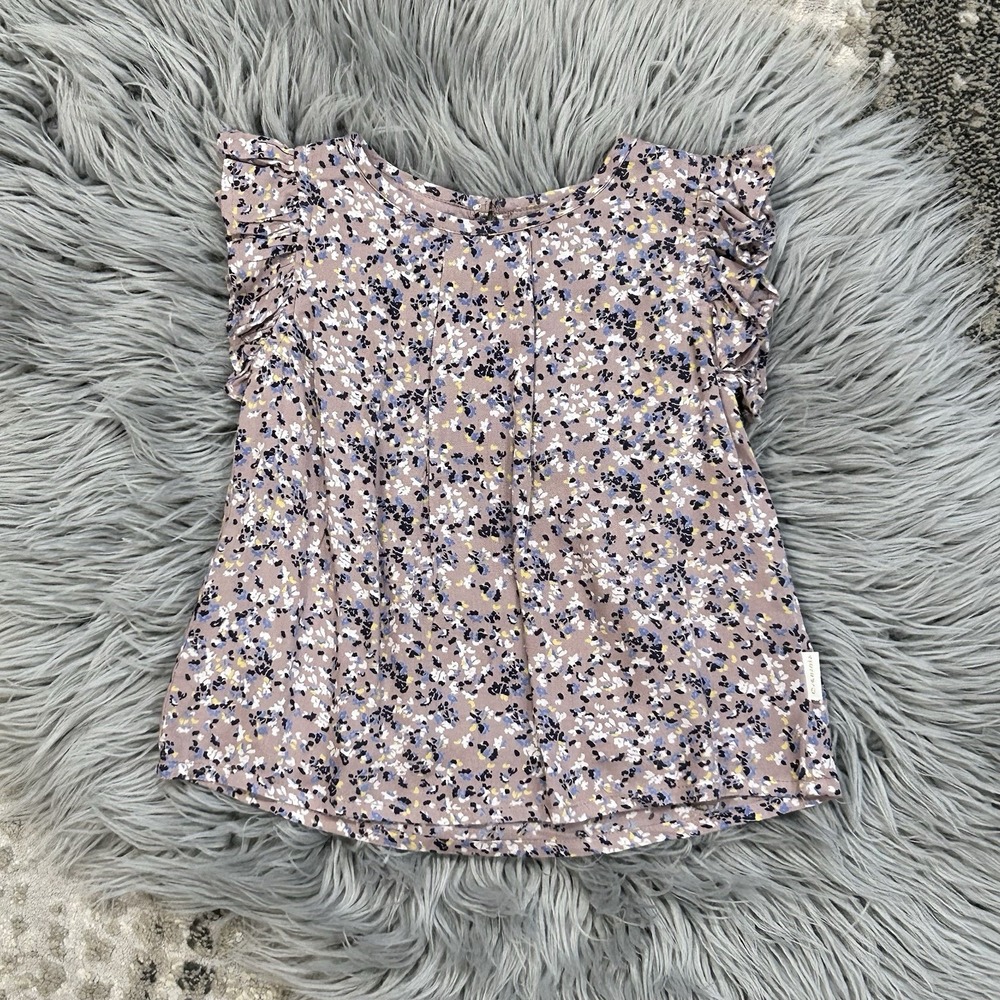 CREAMIE Girls Adobe Rose Pink Floral Top Size 2T NWT